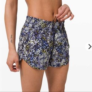 Lululemon floral tracker shorts 4"